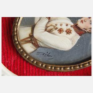 Paar Miniaturen in Porzellanrahmen