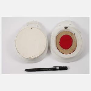 Paar Miniaturen in Porzellanrahmen