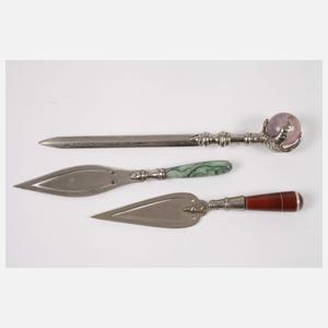 Konvolut Petschafte und Briefmesser