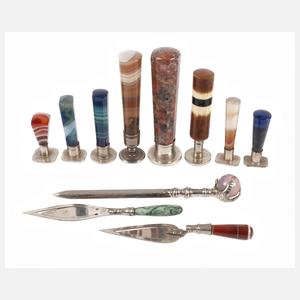 Konvolut Petschafte und Briefmesser