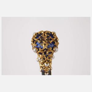 Feine Reitgerte Gold 18 K