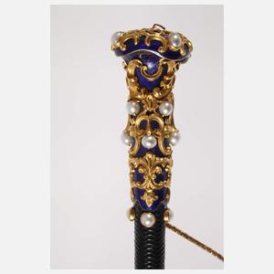 Feine Reitgerte Gold 18 K