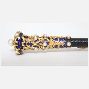 Feine Reitgerte Gold 18 K