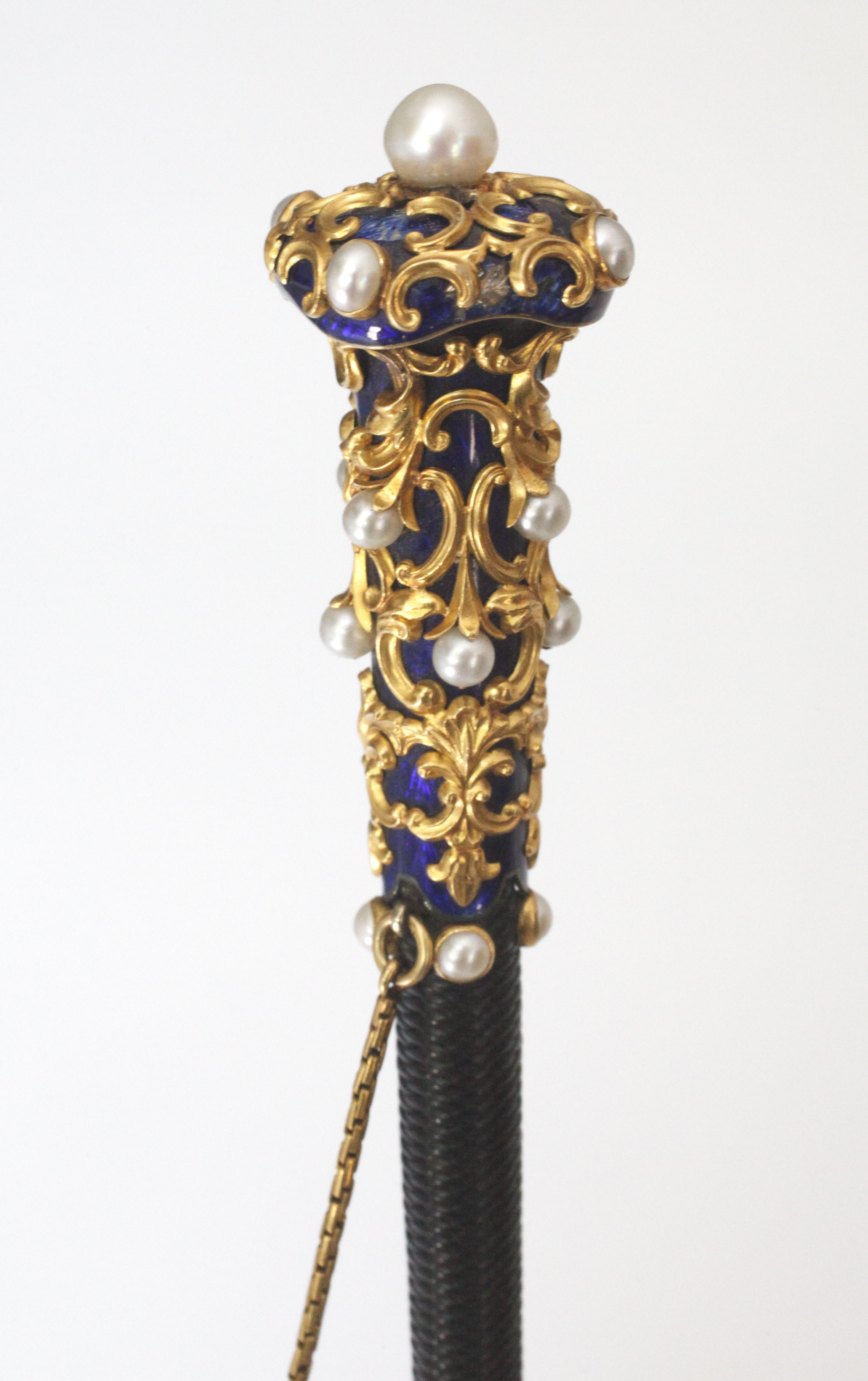 Feine Reitgerte Gold 18 K