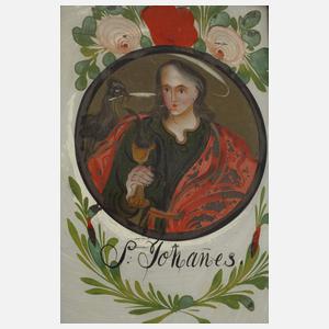 Drei Hinterglasbilder