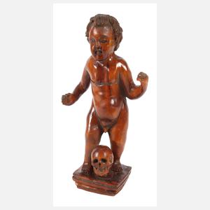 Geschnitztes Memento Mori