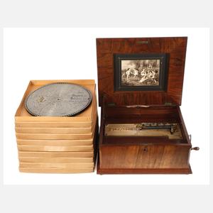 Große Plattenspieldose Polyphon