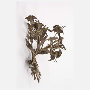 Paar florale Wandleuchter