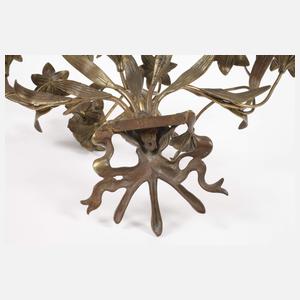 Paar florale Wandleuchter