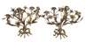 Paar florale Wandleuchter