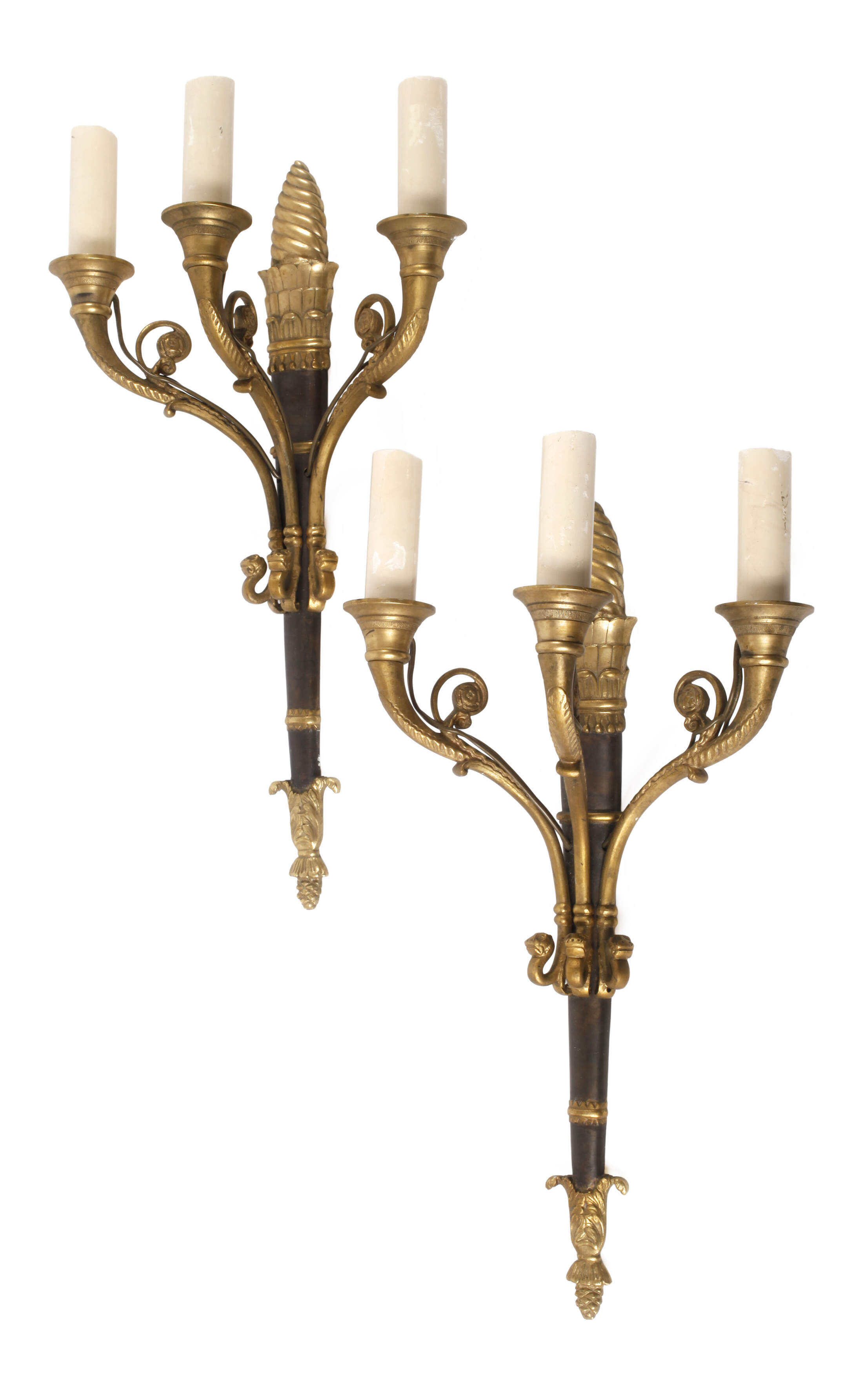 Paar Wandlampen Empire