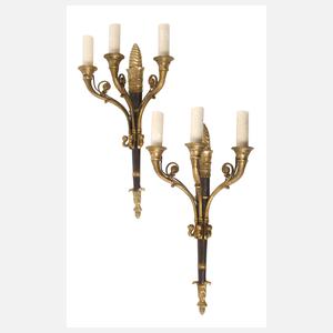 Paar Wandlampen Empire