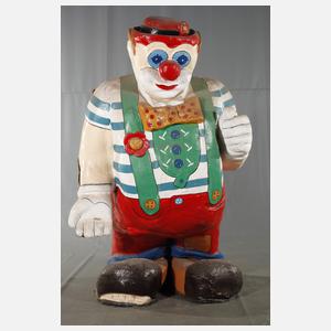 Großer figürlicher Aufsteller als Clown