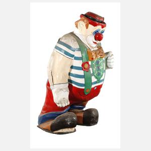 Großer figürlicher Aufsteller als Clown