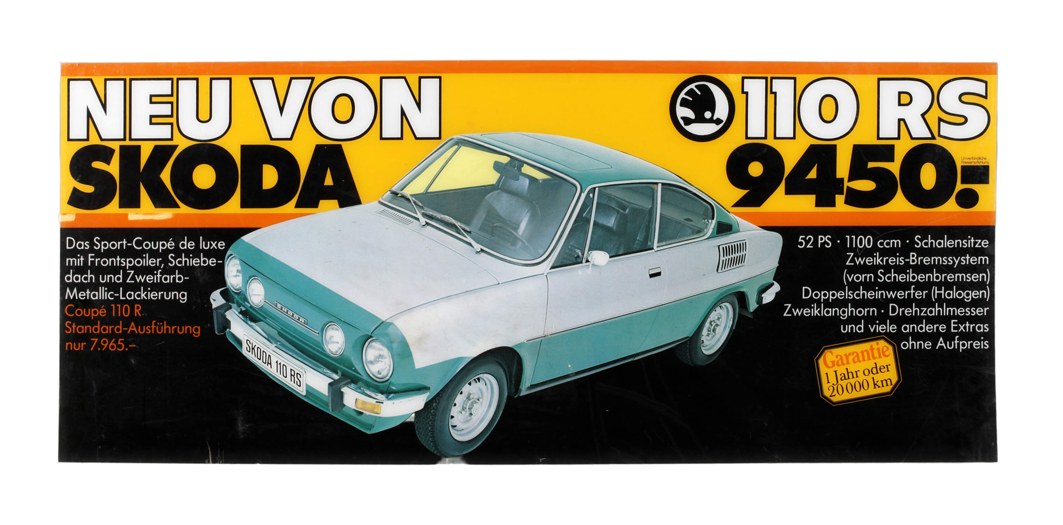 Werbeschild Skoda