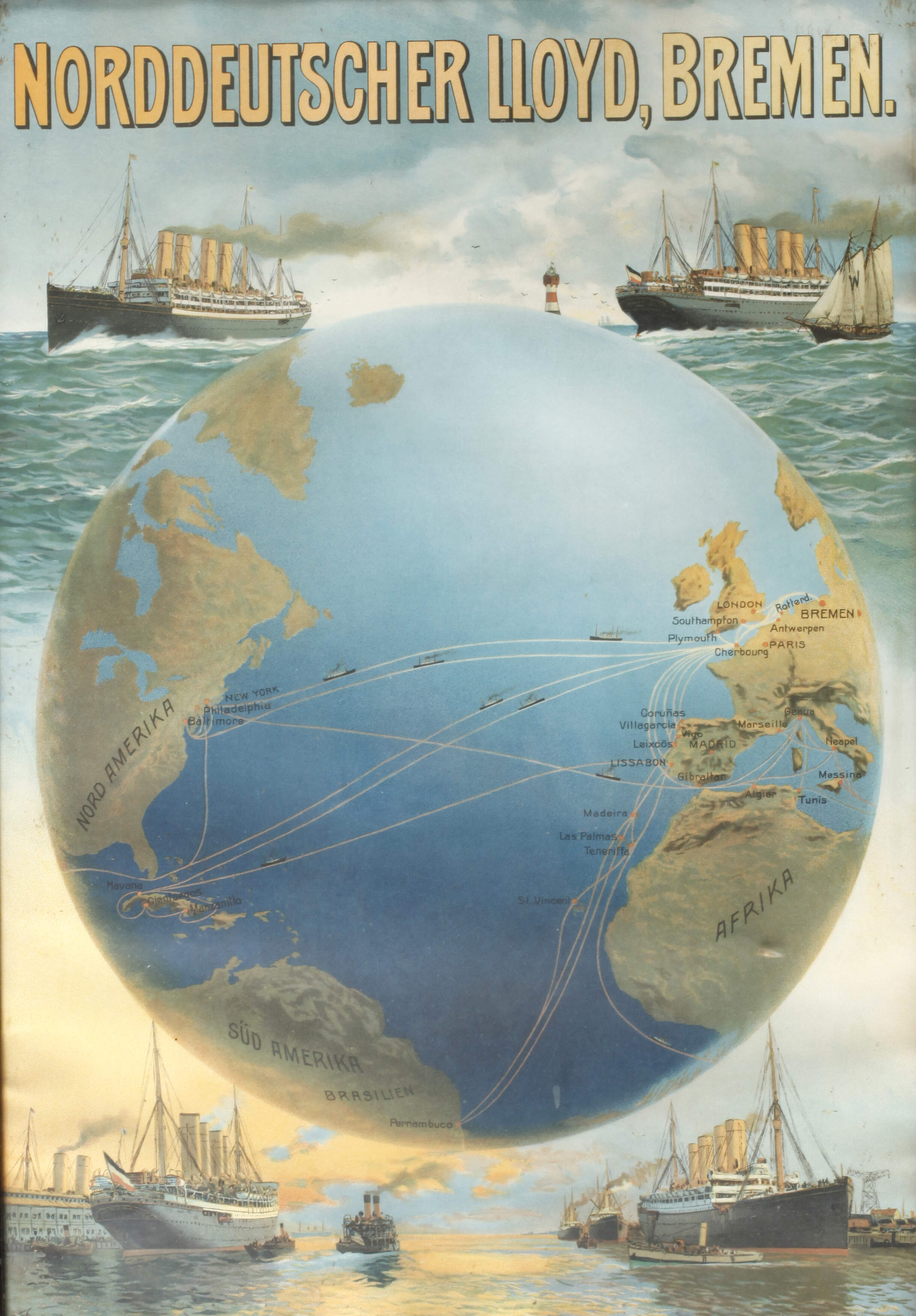 Werbeplakat Norddeutscher Lloyd