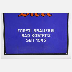 Emailleschild Köstritzer