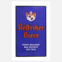Emailleschild Köstritzer111
