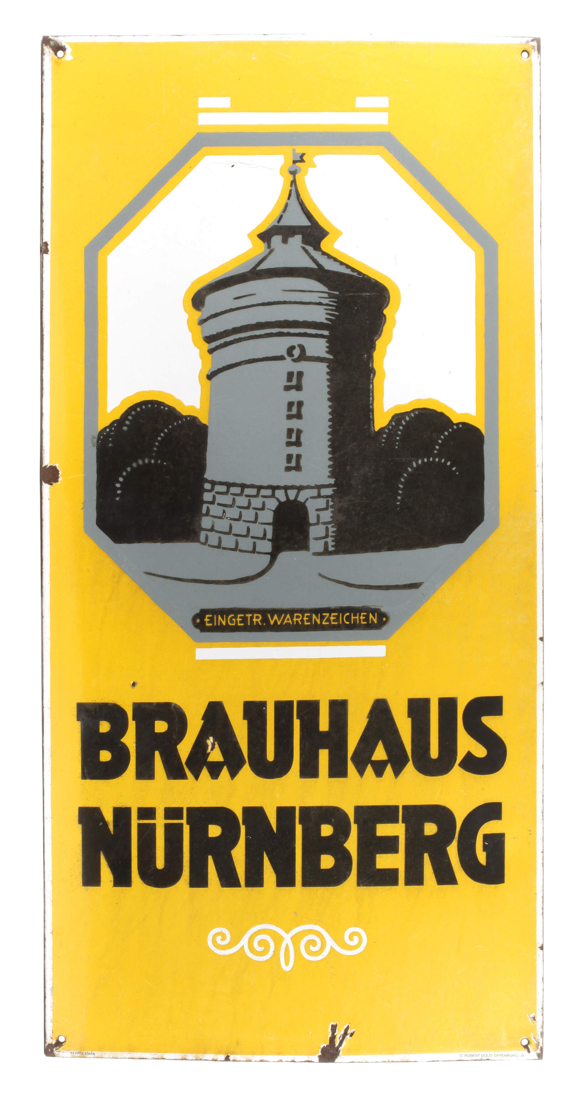 Emailleschild Brauhaus Nürnberg