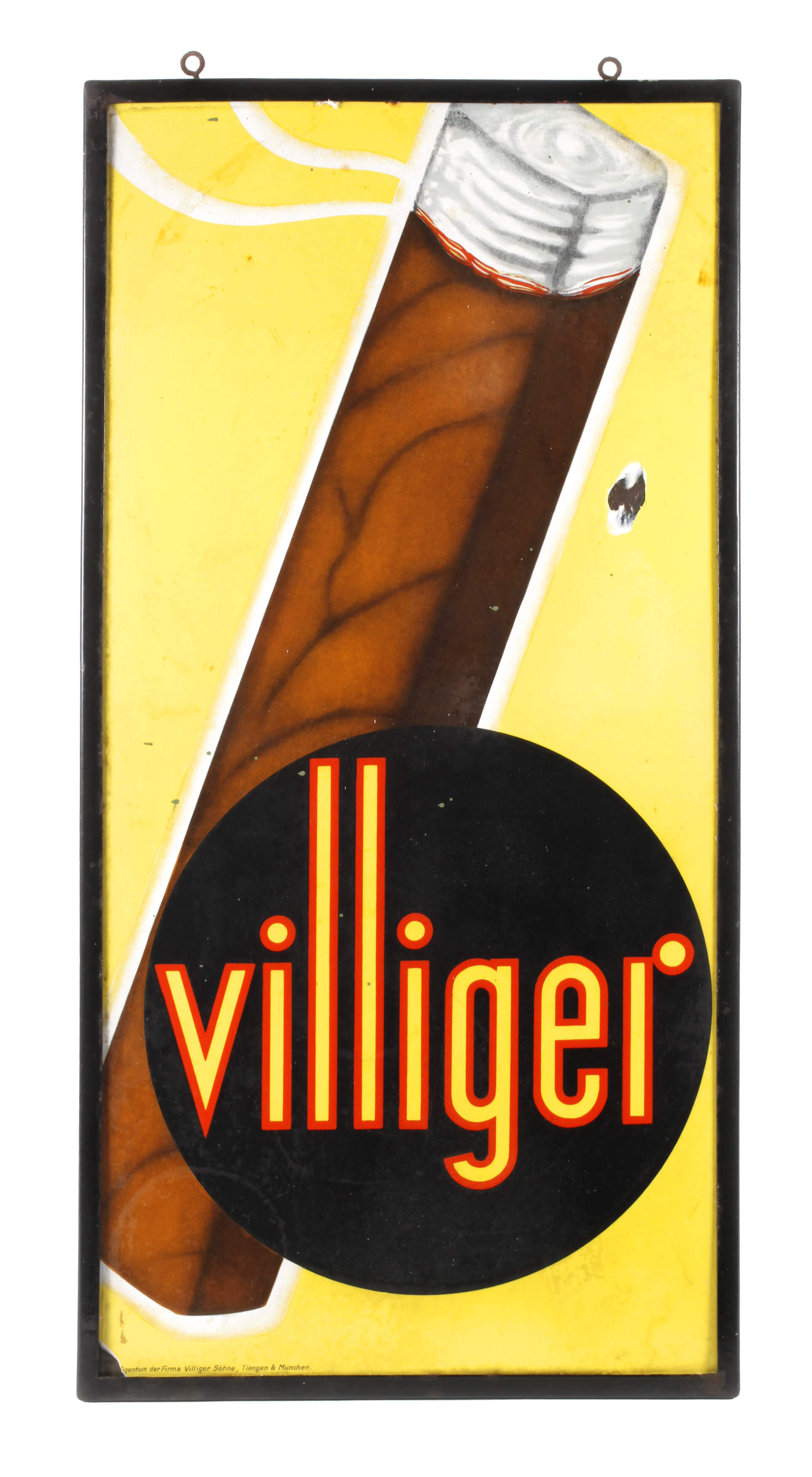 Emailleschild Villiger