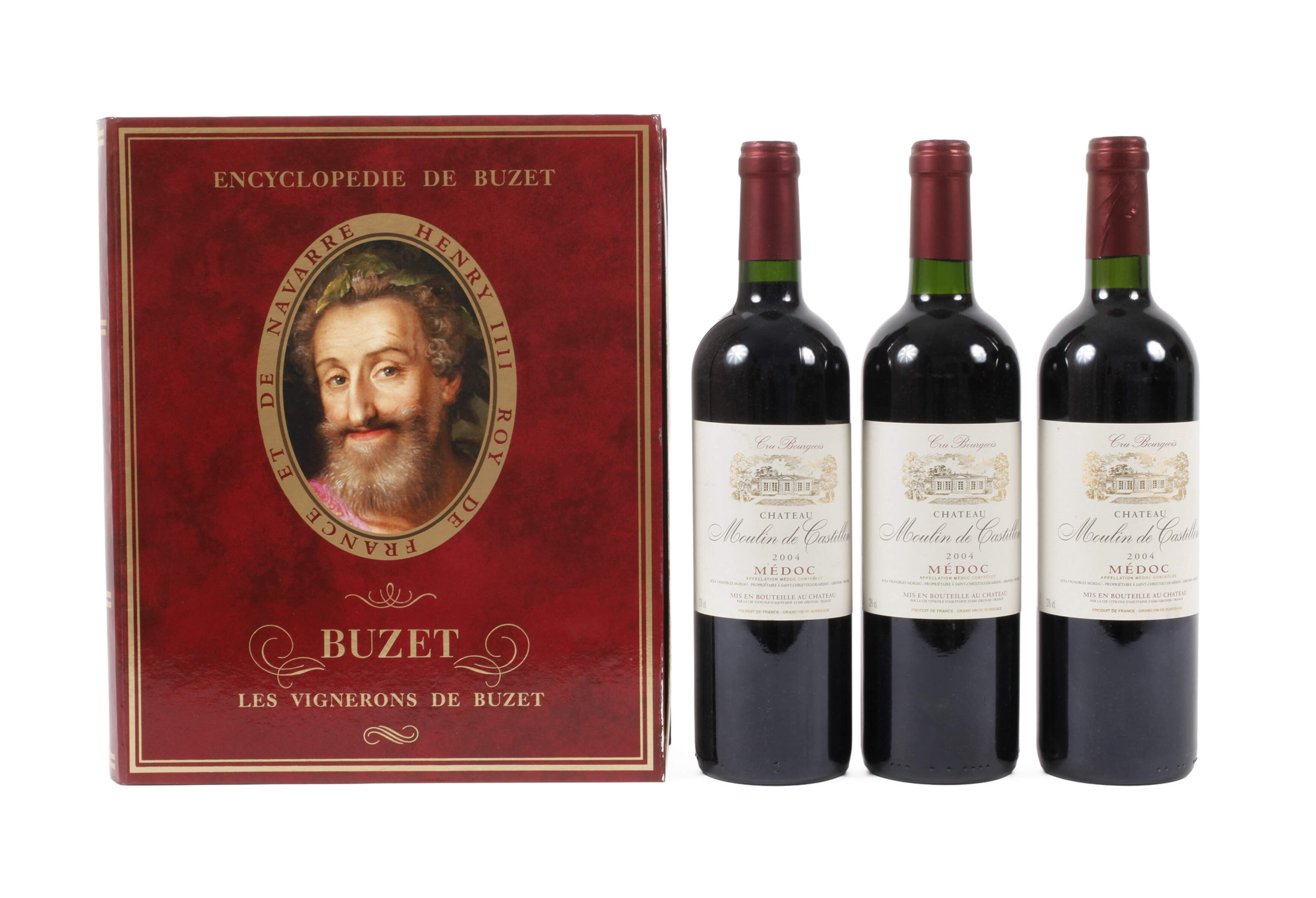 Drei Flaschen Médoc Cru Bourgeois 2004