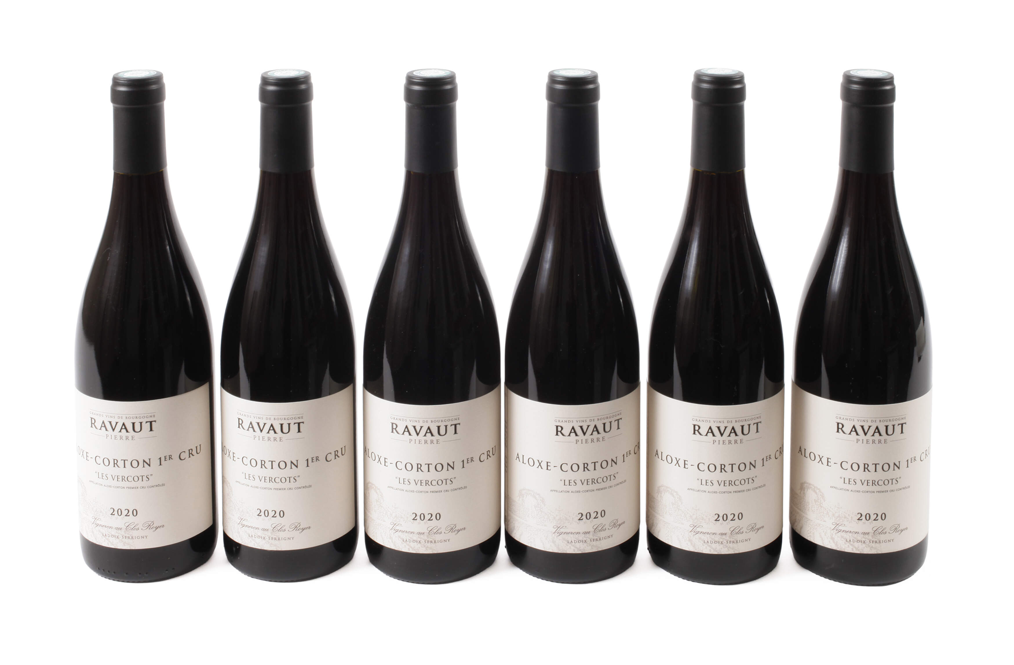 Sechs Flaschen Aloxe-Corton 1er Cru Les Vercots 2020