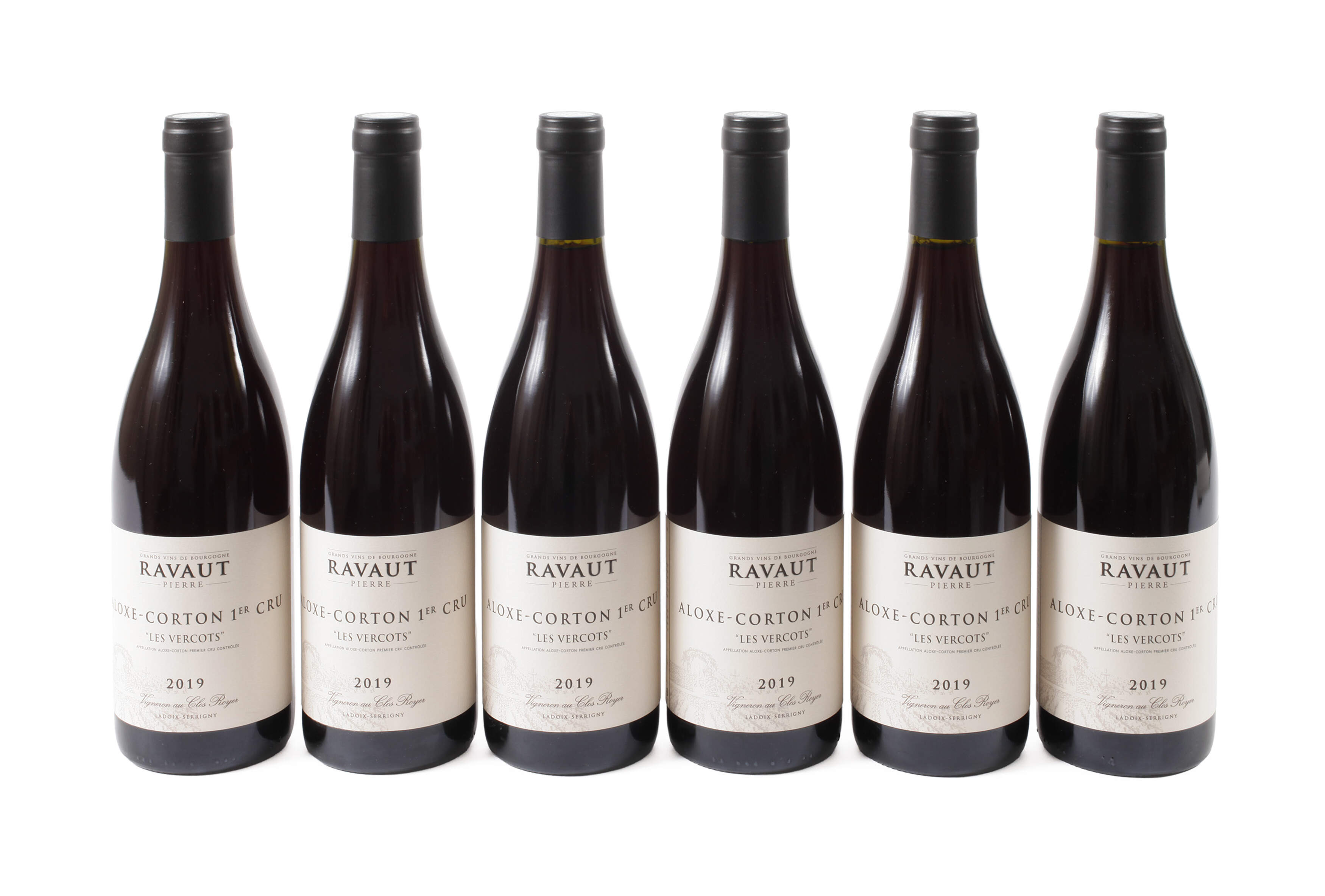 Sechs Flaschen Aloxe-Corton 1er Cru Les Vercots 2019