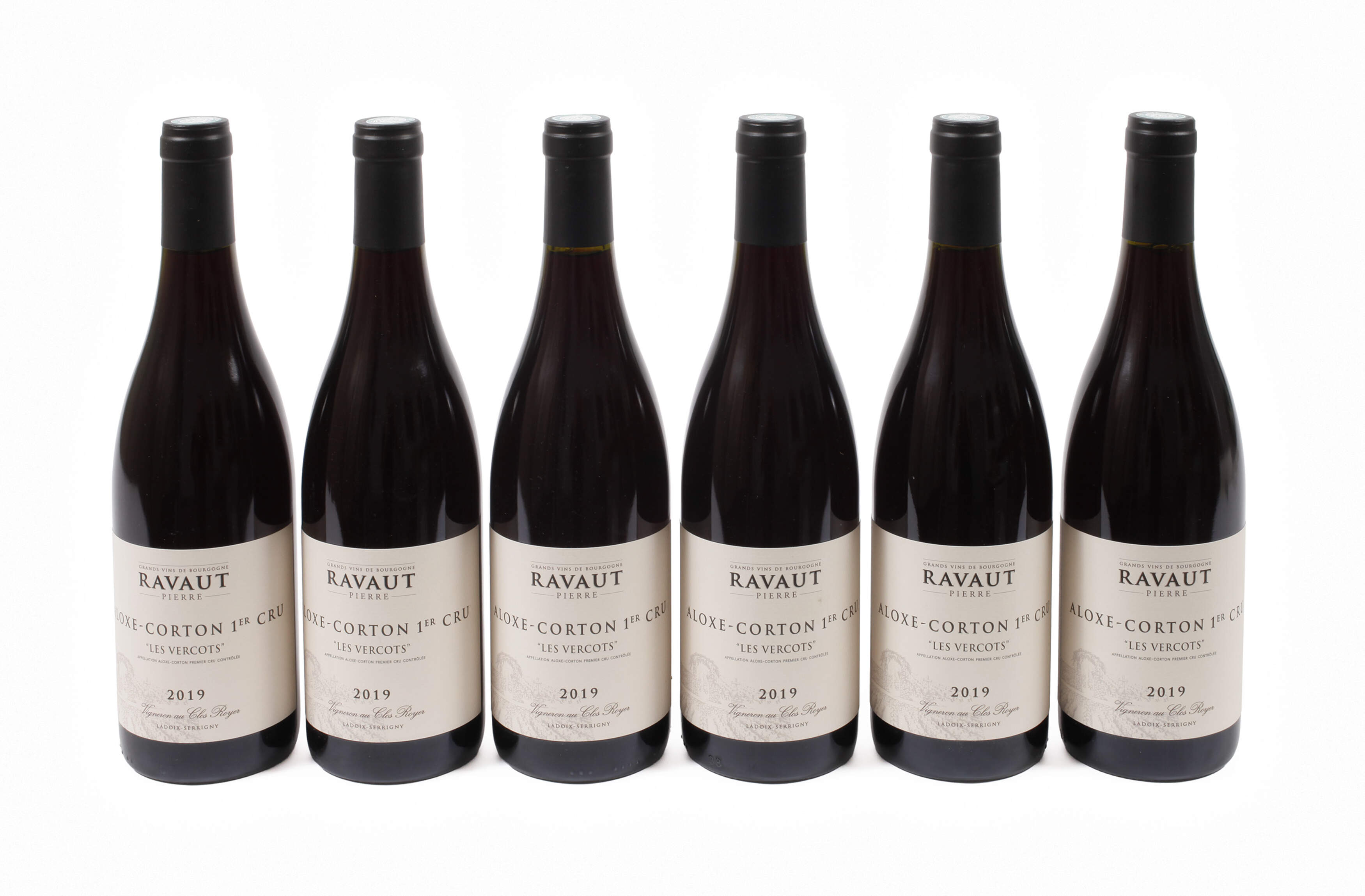 Sechs Flaschen Aloxe-Corton 1er Cru Les Vercots 2019