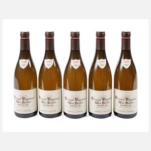 Fünf Flaschen Pernand-Vergelesses Clos Berthet Premier Cru 2019
