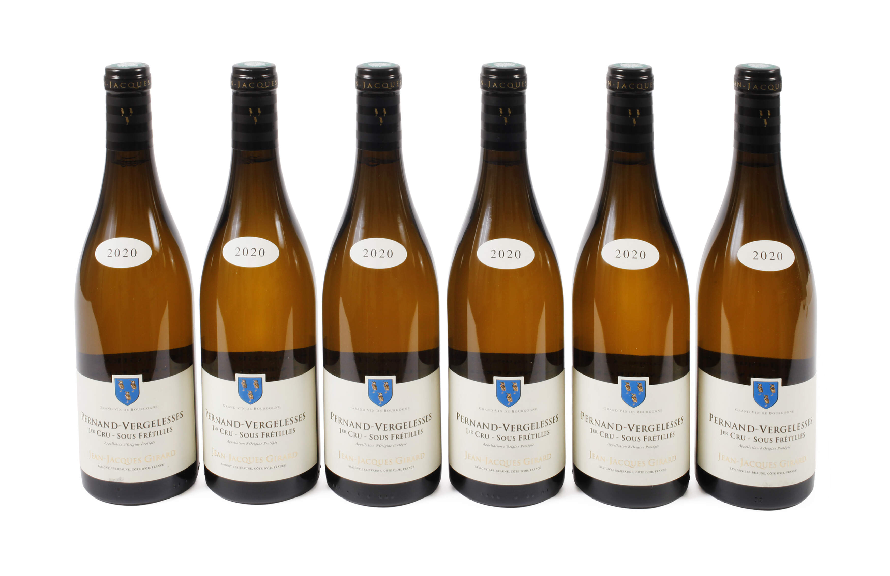 Sechs Flaschen Pernand-Vergelesses 1er Cru Sous Frétilles 2020