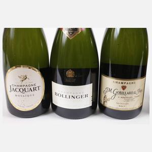 Sechs Flaschen Champagner