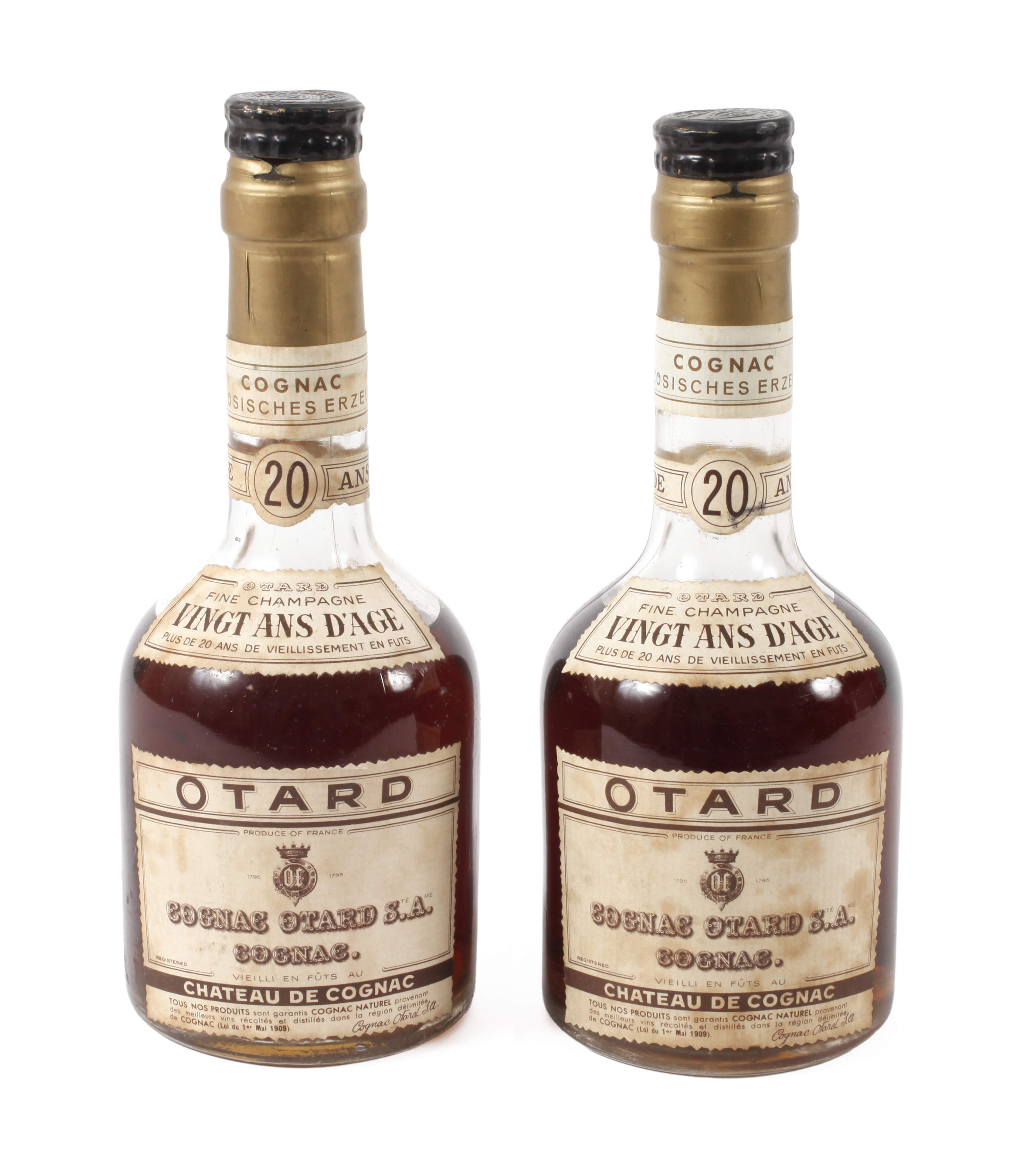 Zwei kleine Flaschen Otard