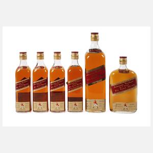 Sechs Flaschen Johnnie Walker