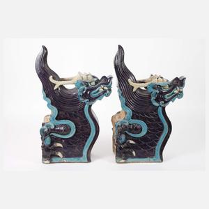 Paar Chiwen-Firstziegel