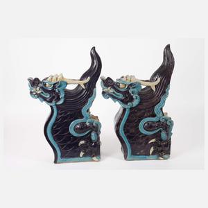 Paar Chiwen-Firstziegel