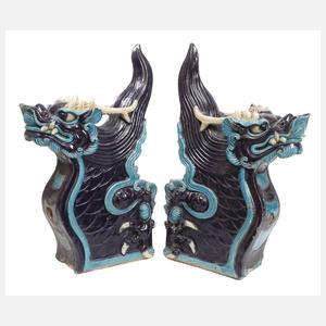 Paar Chiwen-Firstziegel