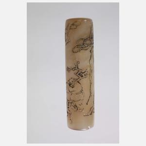 Drei Jadeschnitzereien