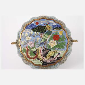 Übergroße Cloisonneschatulle