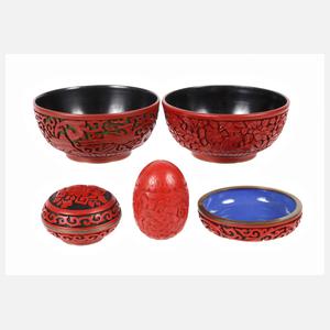 Konvolut Lackarbeiten