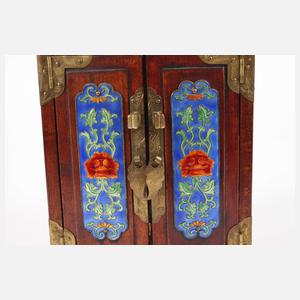 Miniaturschränkchen Emaille