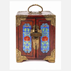 Miniaturschränkchen Emaille