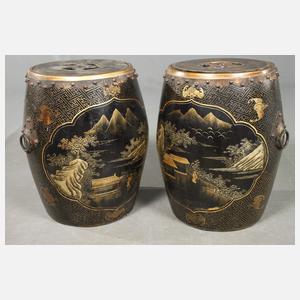 Paar Hocker mit Aufbewahrung