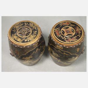 Paar Hocker mit Aufbewahrung