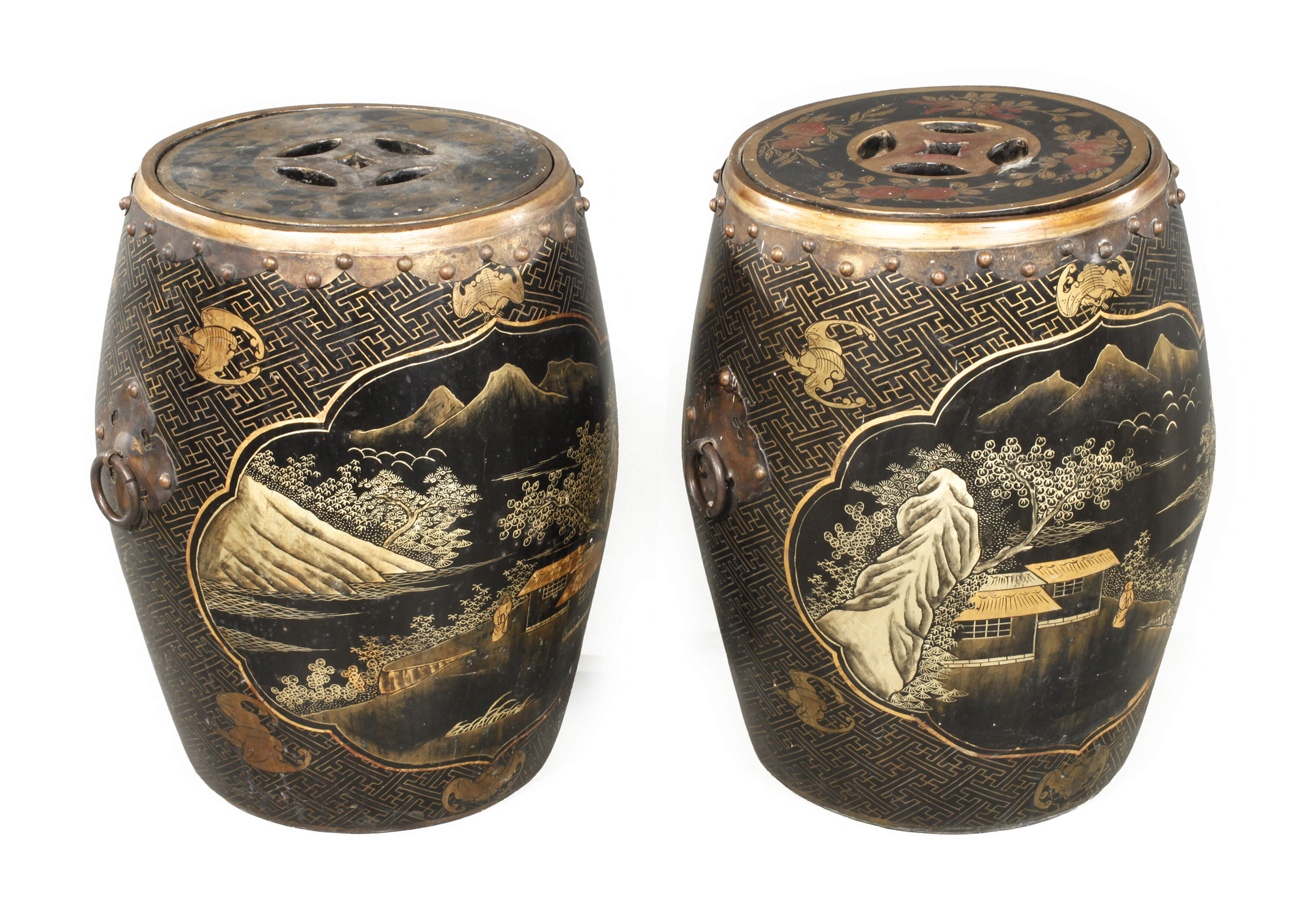 Paar Hocker mit Aufbewahrung