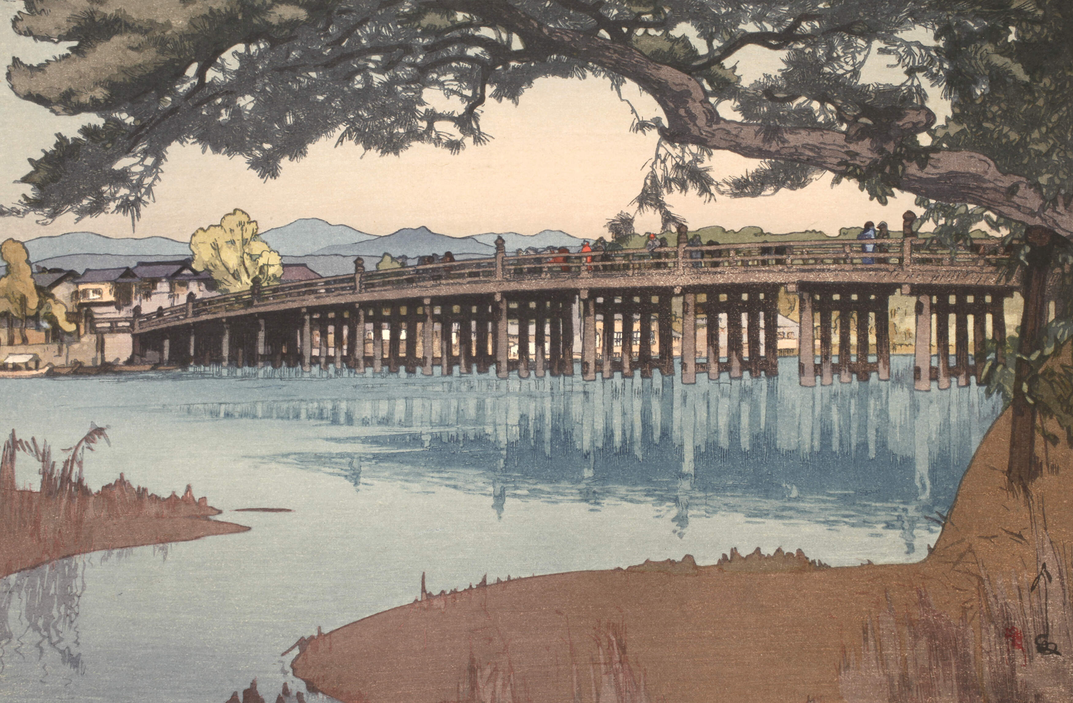 Hiroshi Yoshida, "Seta-Brücke"