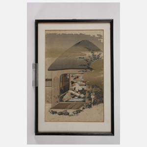 nach Tosa Mitsuoki, Farbholzschnitt