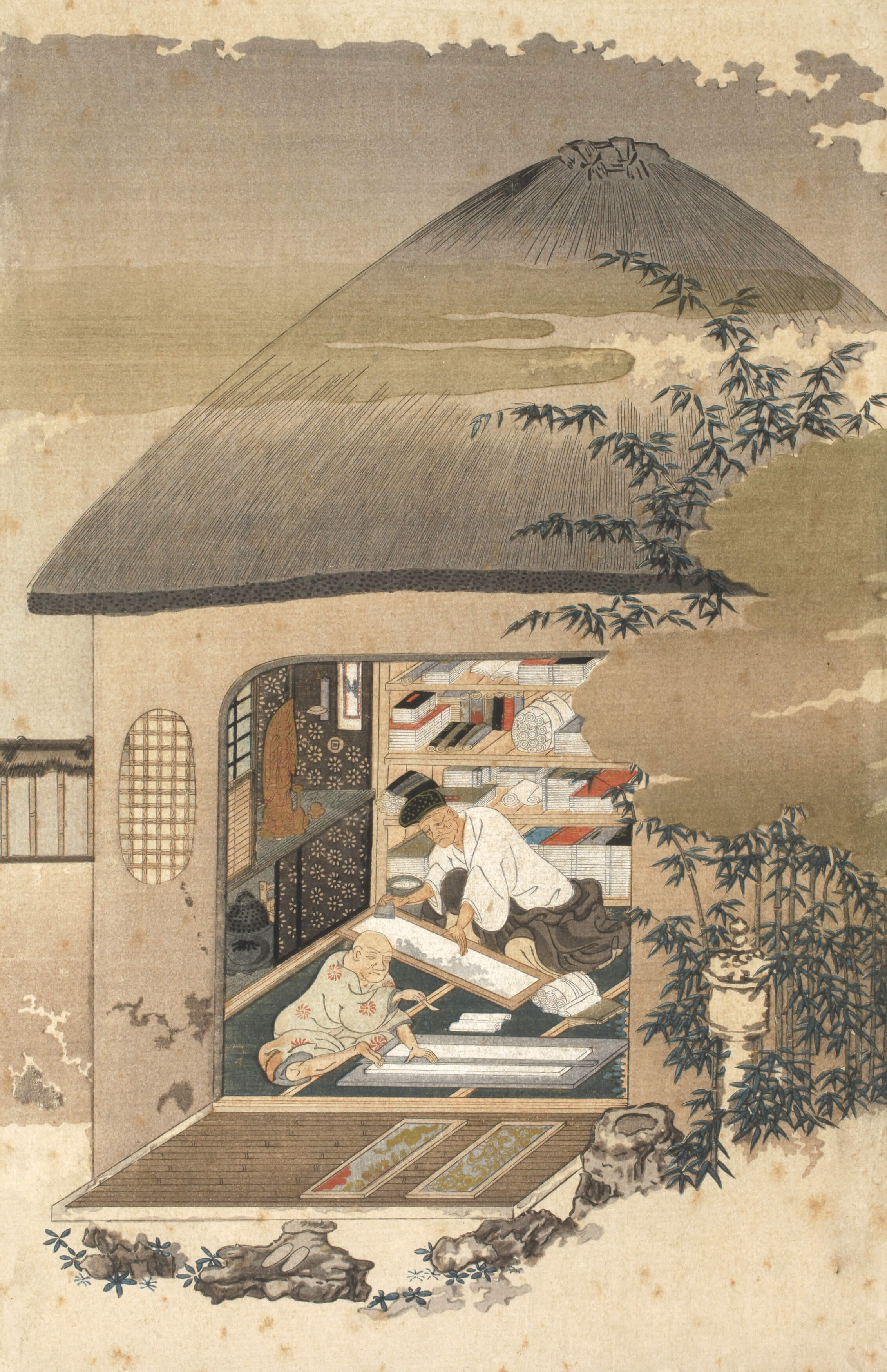 nach Tosa Mitsuoki, Farbholzschnitt