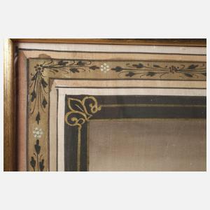 Paar indische Seidenmalereien