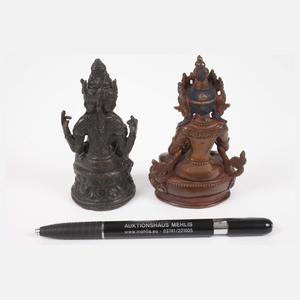 Vier Miniaturbronzen