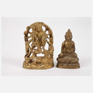 Vier Miniaturbronzen